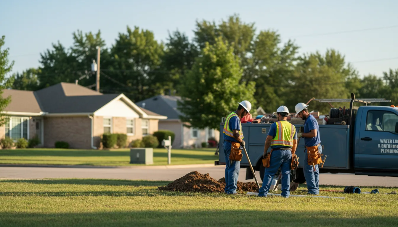 Residential water line and bathroom plumbing service in Lowell, MI